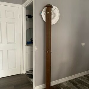 Wooden Coat Rack with Hooks